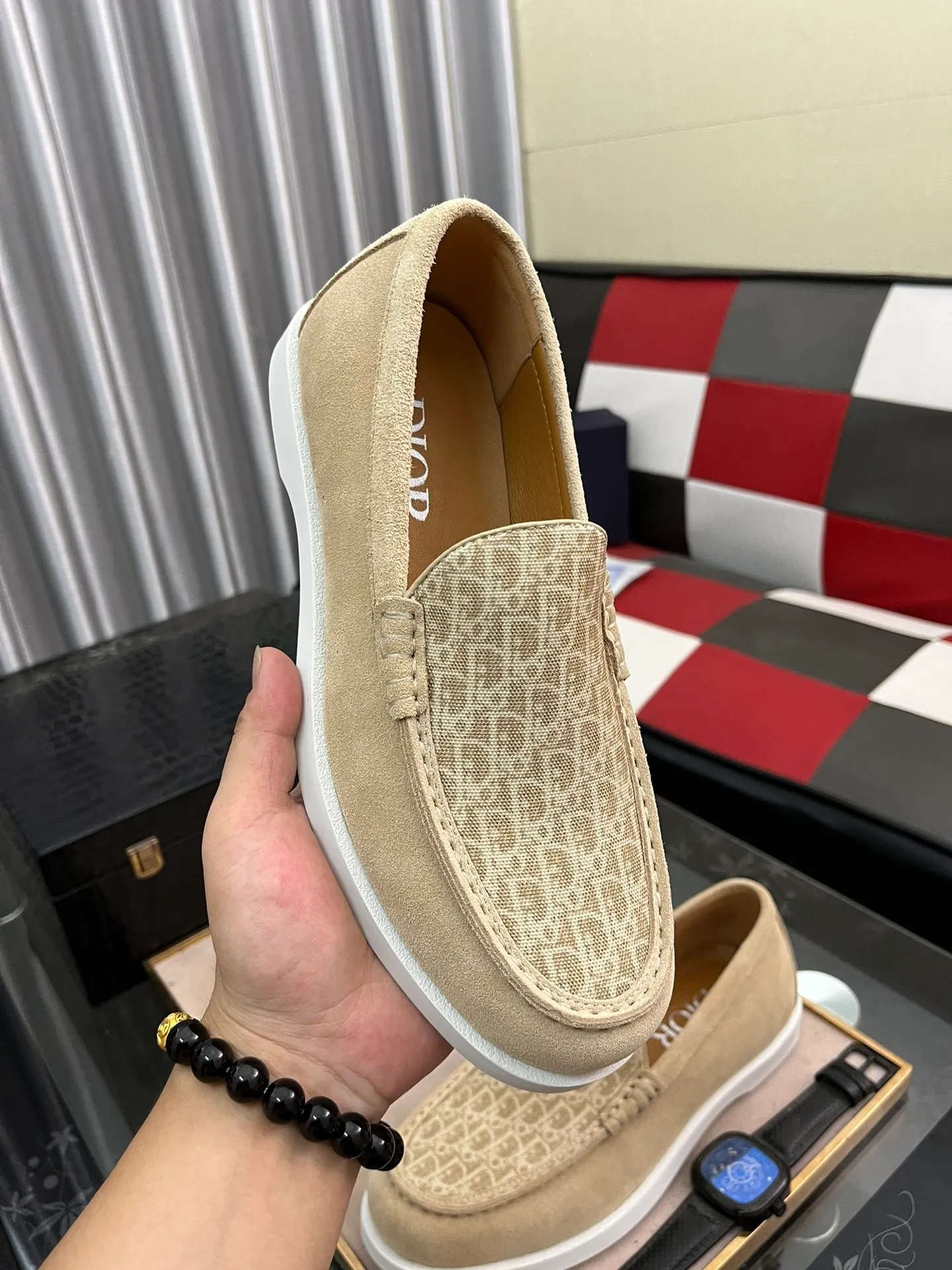 Ex-factory price 440⌚️⌚️[Dior] Dior's 2023 new high-end boutique, men's fashionable casual shoes, quite distinctive, imported soft cowhide leather on the upper + brand printing, a design style, breathable lining, genuine leather insole, soft and comfortable foot feel, original wear-resistant special outsole! Size: 38-443⃣️colors available